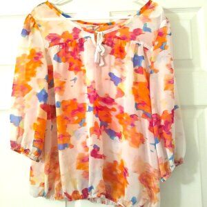 Multi-color Breezy Blouse - Arizona Jean Company